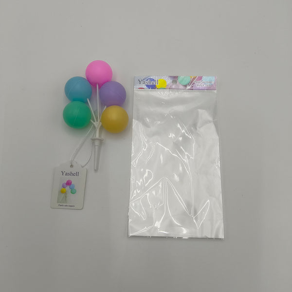 Yashell Plastic cake toppers Colorful Ball Cake Toppers, Plastic Party Dessert Decoration