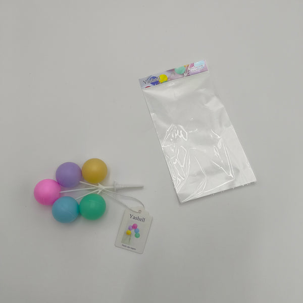 Yashell Plastic cake toppers Colorful Ball Cake Toppers, Plastic Party Dessert Decoration