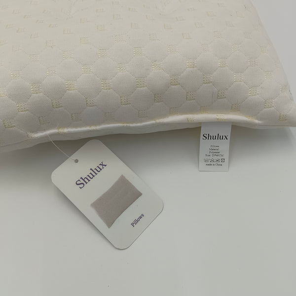 Shulux Pillows Polyester Decorative Pillow, White Quilted Pattern, 25 x 40 CM