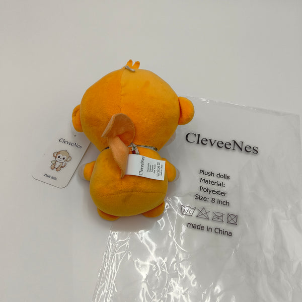 CleveeNes Plush dolls 8-inch yellow cartoon monkey plush toy, polyester material