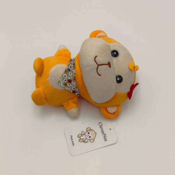 CleveeNes Plush dolls 8-inch yellow cartoon monkey plush toy, polyester material