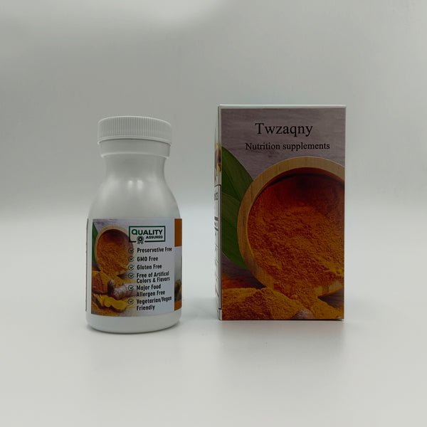 Twzaqny Nutritional supplements Natural turmeric Supplement - 240 Vegetarian Capsules, highly absorbed