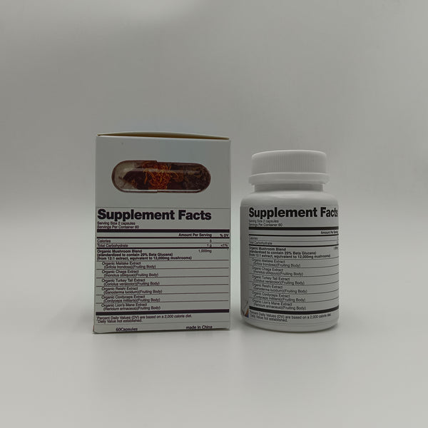 Seranys Dietary supplements for humans Premium Organic Mushroom Complex Dietary Supplements- 60 Capsules
