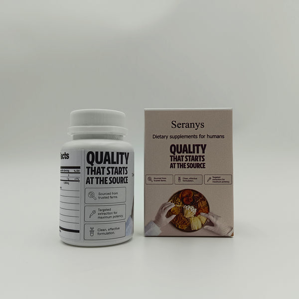 Seranys Dietary supplements for humans Premium Organic Mushroom Complex Dietary Supplements- 60 Capsules
