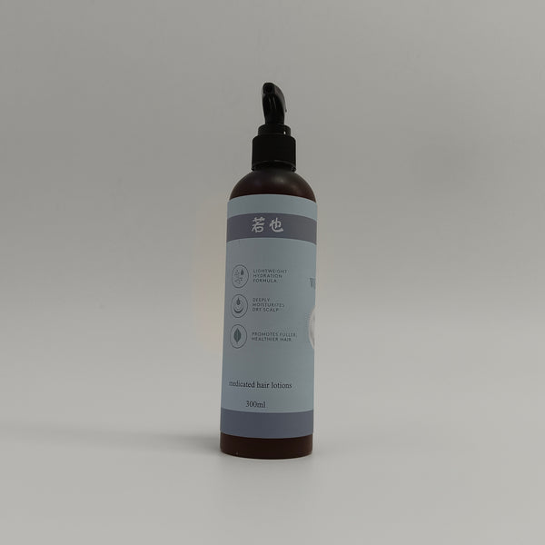 若也 medicated hair lotions 300ml Medicated Hair Lotion - Lightweight Hydration Formula - Deeply Moisturizes Dry Scalp