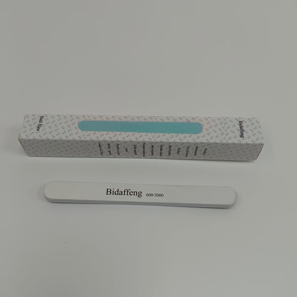 Bidaffeng Nail files Professional Nail File, 600/3000 Grit, Double-Sided Manicure Tool