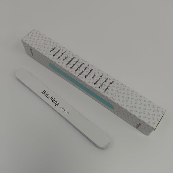 Bidaffeng Nail files Professional Nail File, 600/3000 Grit, Double-Sided Manicure Tool