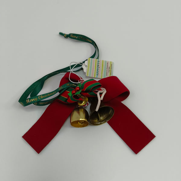 AZOYQWYY ornaments for Christmas trees, except lights, candles and confectionery Christmas Tree Ornament with Bells and Ribbons