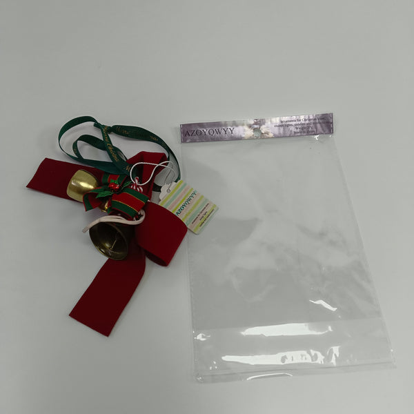 AZOYQWYY ornaments for Christmas trees, except lights, candles and confectionery Christmas Tree Ornament with Bells and Ribbons