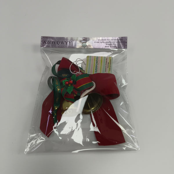 AZOYQWYY ornaments for Christmas trees, except lights, candles and confectionery Christmas Tree Ornament with Bells and Ribbons