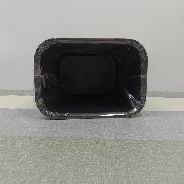 yichengdz Garbage pails for household purposes Black Plastic, Rectangular Shape Household Garbage Pail, Smooth Rounded Corners, Compact Design