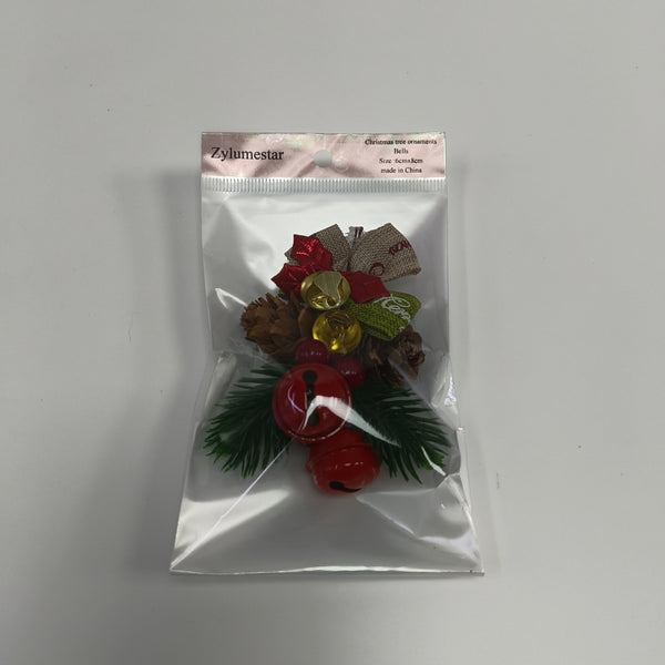 Zylumestar Christmas tree ornaments, bells Exquisite Christmas Tree Ornaments Bells, Red and Gold, 6cm x 8cm