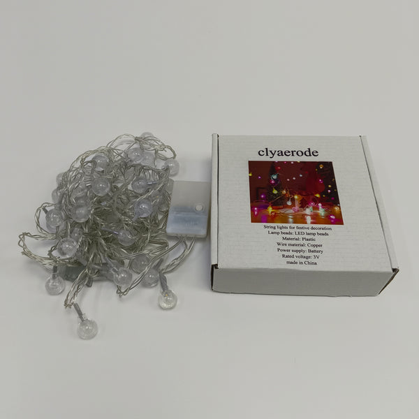 clyaerode string lights for festive decoration LED String Lights for Festive Decoration, Battery Powered, Plastic Lamp Beads
