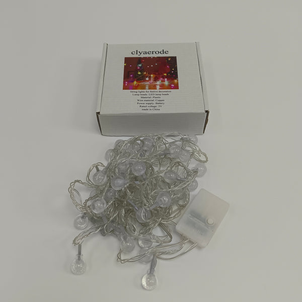 clyaerode string lights for festive decoration LED String Lights for Festive Decoration, Battery Powered, Plastic Lamp Beads