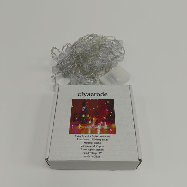 clyaerode string lights for festive decoration LED String Lights for Festive Decoration, Battery Powered, Plastic Lamp Beads