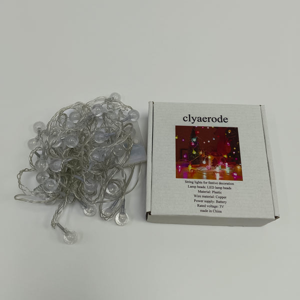 clyaerode string lights for festive decoration LED String Lights for Festive Decoration, Battery Powered, Plastic Lamp Beads