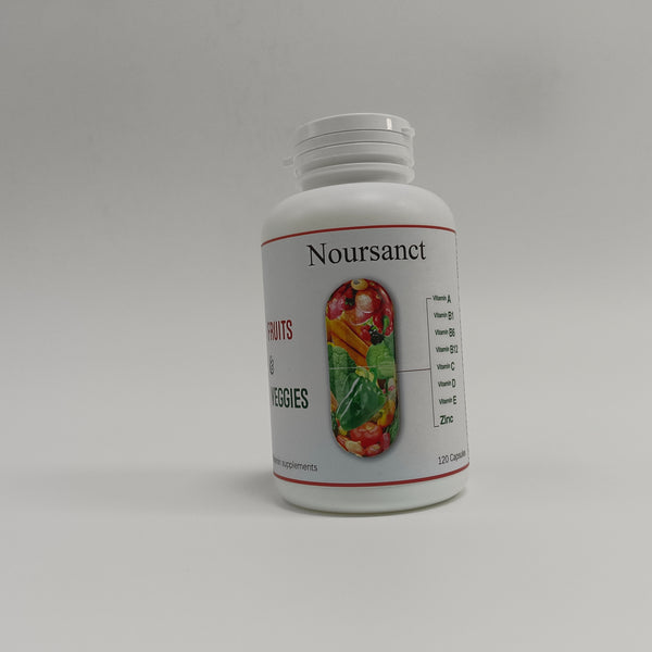 Noursanct Vitamin supplements Comprehensive Vitamin Supplement, 120 Capsules, contains vitamins A, B complex, C, D, E and zinc