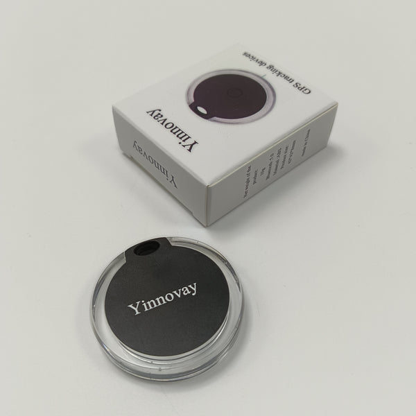 Yinnovay GPS tracking devices Compact Round GPS Tracking Device with Keychain Hole