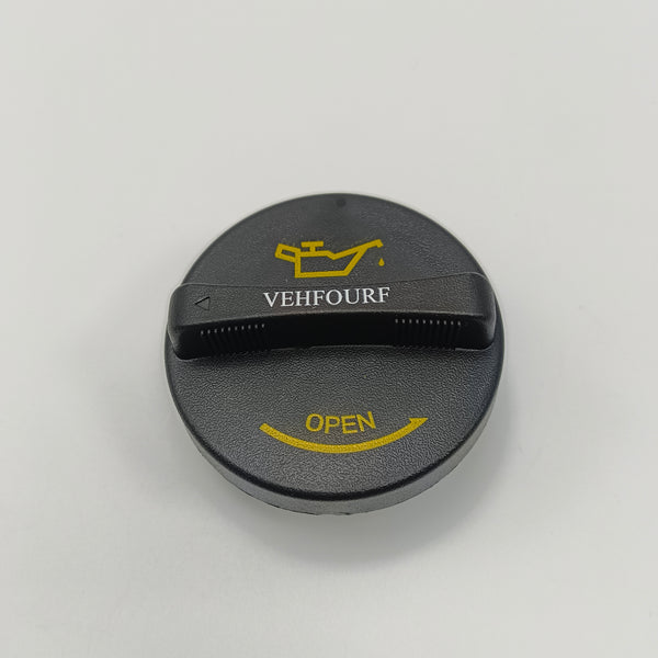 VEHFOURF Vehicle engine parts, oil tank plugs and caps Black Plastic Engine Oil Filler Cap for Truck and Van, Universal Fit