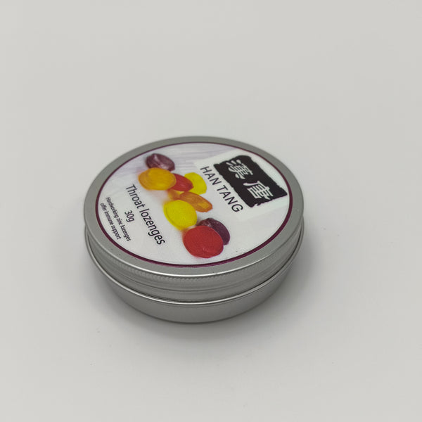 HAN TANG Throat lozenges 30g tin can, immune support & throat discomfort relief, colorful candy design