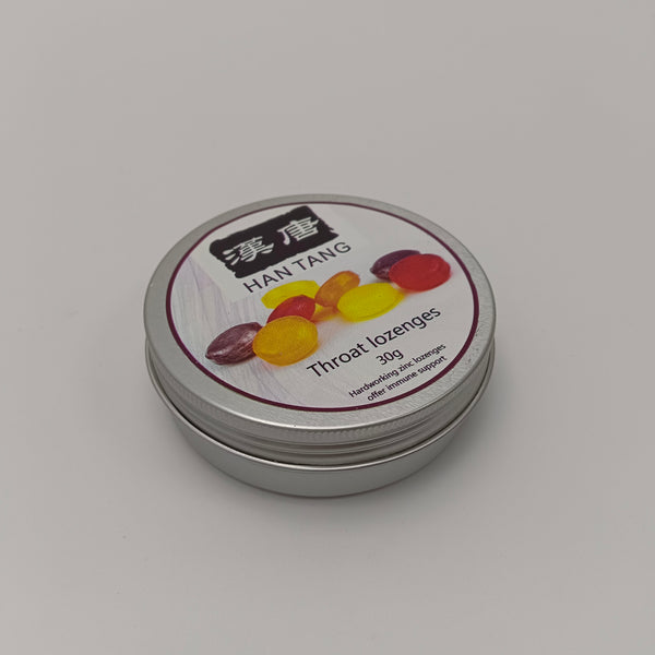 HAN TANG Throat lozenges 30g tin can, immune support & throat discomfort relief, colorful candy design