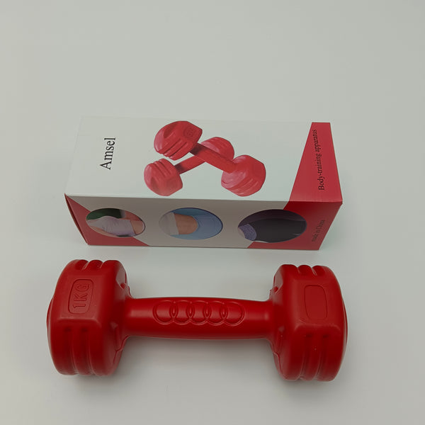 Amsel Body-training apparatus Red Dumbbell, Wrist and Forearm Strengthener, 1KG