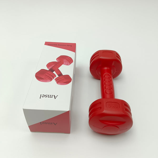 Amsel Body-training apparatus Red Dumbbell, Wrist and Forearm Strengthener, 1KG