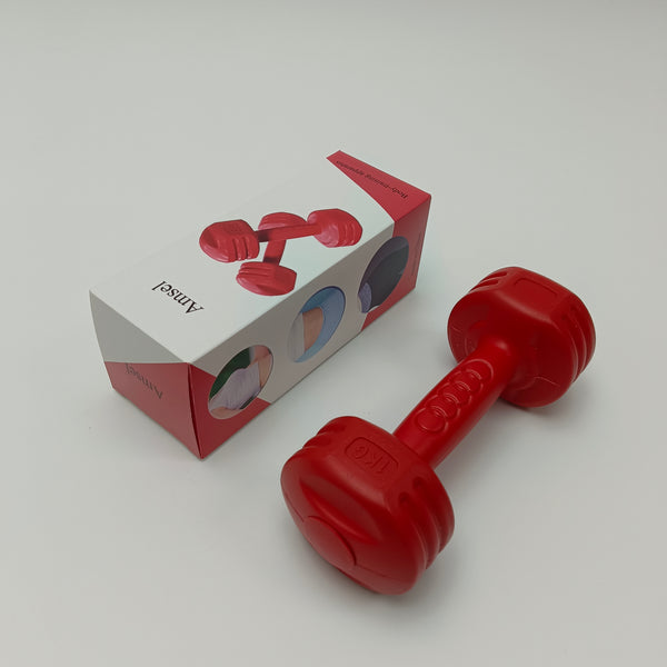 Amsel Body-training apparatus Red Dumbbell, Wrist and Forearm Strengthener, 1KG
