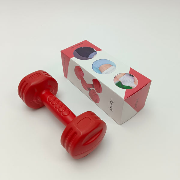 Amsel Body-training apparatus Red Dumbbell, Wrist and Forearm Strengthener, 1KG