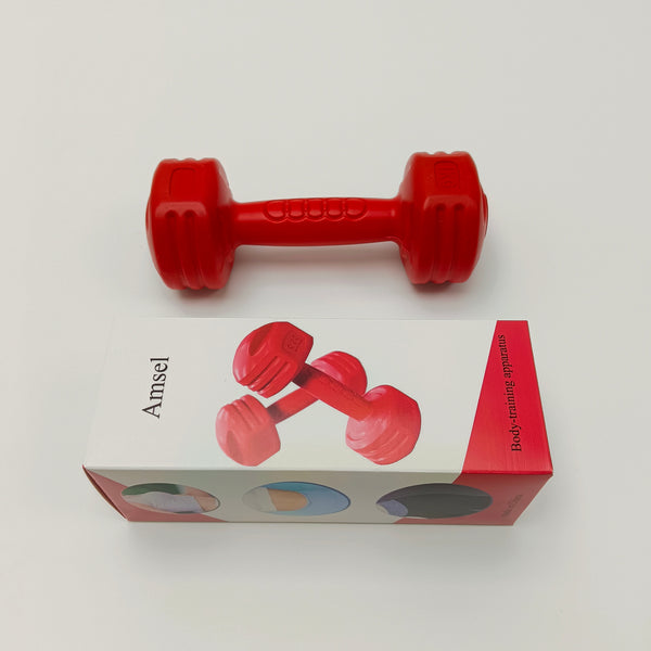 Amsel Body-training apparatus Red Dumbbell, Wrist and Forearm Strengthener, 1KG