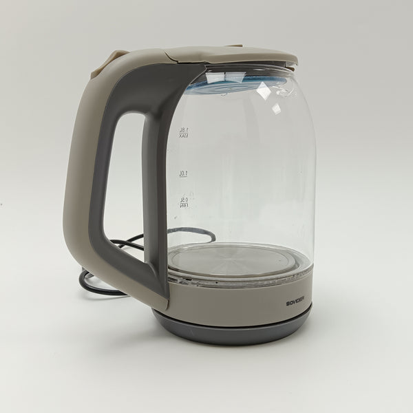 SOVIDER electric kettles Clear Glass Electric Kettle with Water Level Indicator, 1.8L