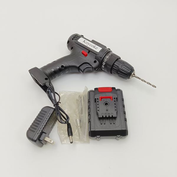 Koycoke Electrical drills Cordless Drill with Battery and Charger, Electric Power Drill Kit with Drill Bits