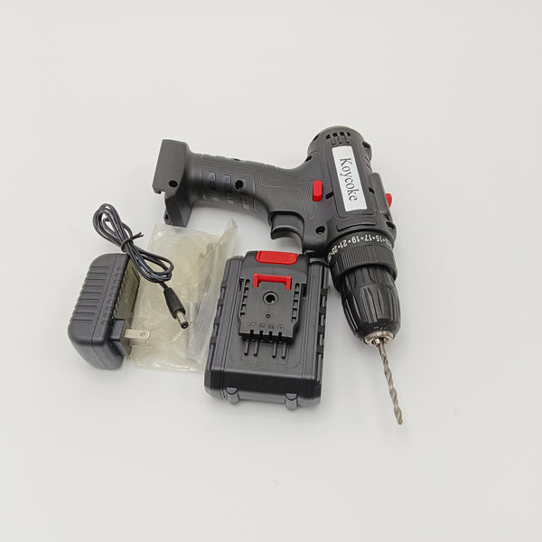 Koycoke Electrical drills Cordless Drill with Battery and Charger, Electric Power Drill Kit with Drill Bits