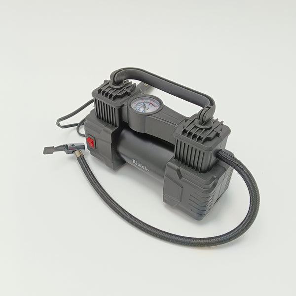 Ritdolo Pumps for inflating vehicle tyres Portable Tire Air Pump for Vehicle Tyres with Pressure Gauge, Dual Cylinder, Carry Handle