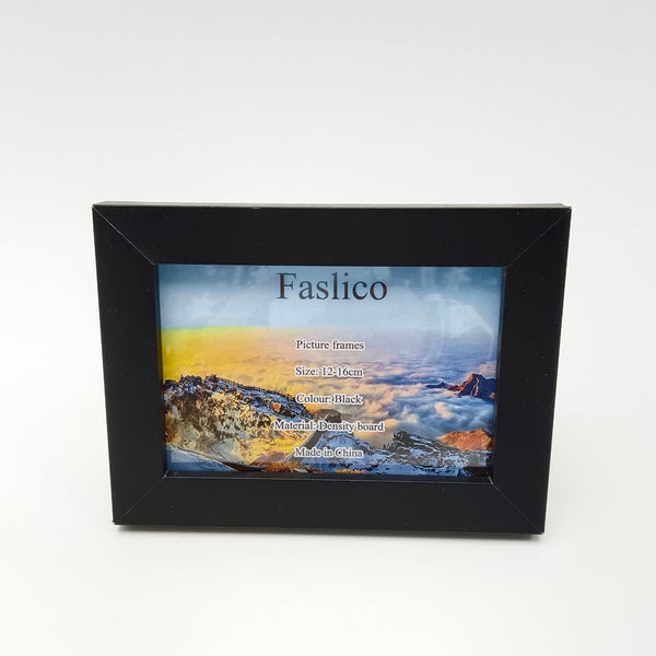 Faslico Picture frames Black Picture Frame, 12x16cm, Density Board, Wall and Tabletop Display