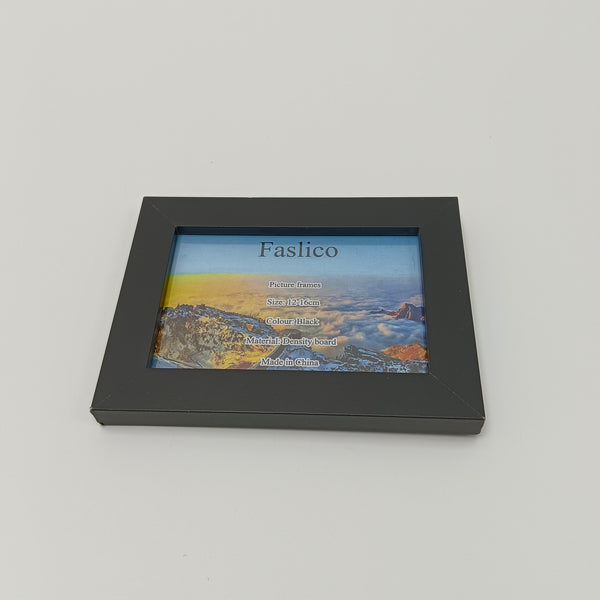 Faslico Picture frames Black Picture Frame, 12x16cm, Density Board, Wall and Tabletop Display