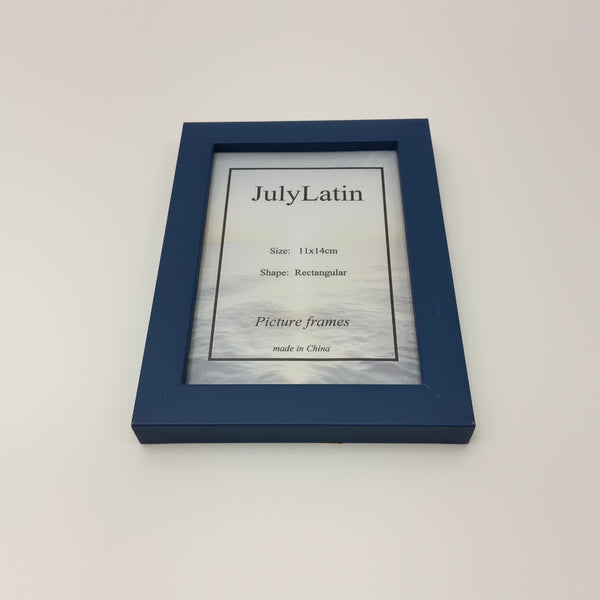 JulyLatin Picture frames Rectangular Wood Picture Frame, Navy Blue, 11x14cm, Wall Mountable and Table Top Display