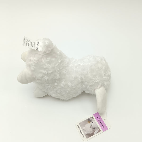 ViviMerit Stuffed and plush toys Stuffed Plush Lamb Toy, White Soft Sheep with Bell, Cute Animal Plushie