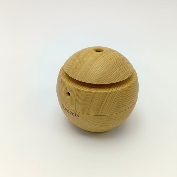 Reocels Electric aromatherapy diffusers Electric Aromatherapy Diffuser, Wood Grain Sphere Design