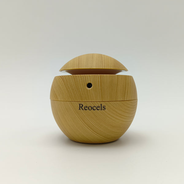 Reocels Electric aromatherapy diffusers Electric Aromatherapy Diffuser, Wood Grain Sphere Design