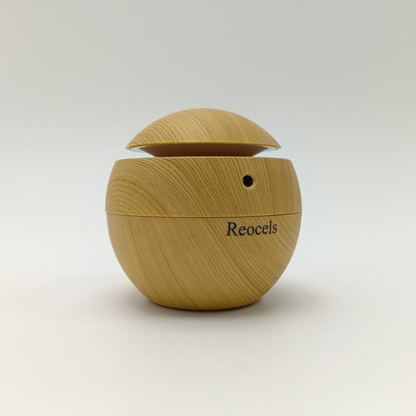 Reocels Electric aromatherapy diffusers Electric Aromatherapy Diffuser, Wood Grain Sphere Design