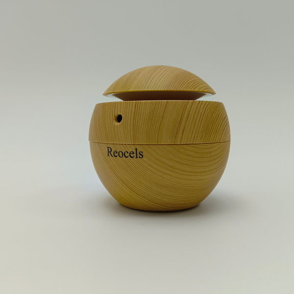 Reocels Electric aromatherapy diffusers Electric Aromatherapy Diffuser, Wood Grain Sphere Design