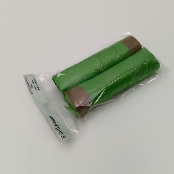 KindDream Plastic garbage bags 2 Pack Plastic Garbage Bags, Green, Drawstring