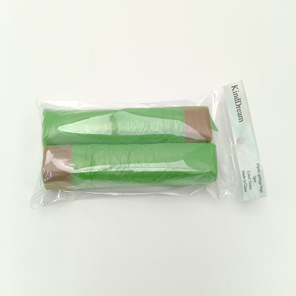 KindDream Plastic garbage bags 2 Pack Plastic Garbage Bags, Green, Drawstring