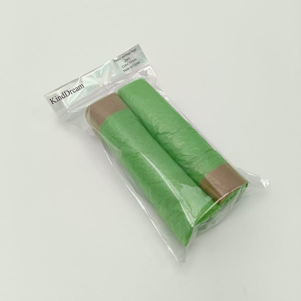KindDream Plastic garbage bags 2 Pack Plastic Garbage Bags, Green, Drawstring