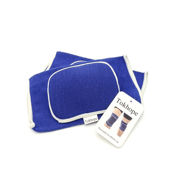 Tokhope Knee pads for athletic use Athletic Knee Pads for Sports, Blue with White Trim, Protective Knee Support