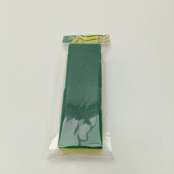 Keodelu Cleaning sponges Dual-Sided Scrubbing Cleaning Sponges, Green and Yellow, 2 Pack