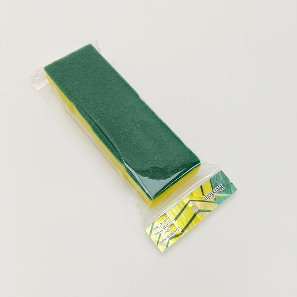 Keodelu Cleaning sponges Dual-Sided Scrubbing Cleaning Sponges, Green and Yellow, 2 Pack