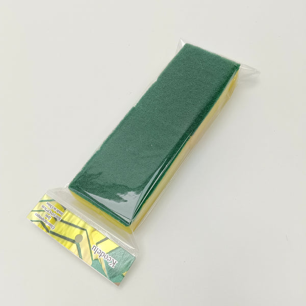Keodelu Cleaning sponges Dual-Sided Scrubbing Cleaning Sponges, Green and Yellow, 2 Pack