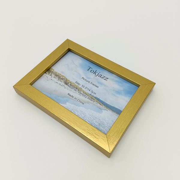 Tokjazz Picture frames Gold Picture Frame, 10.5x14.5cm, Density Board Material, Wall and Tabletop Display